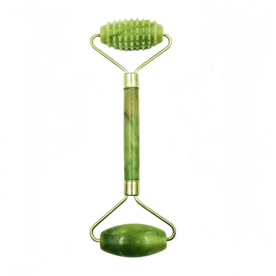 Natural jade roller massager, scraping board,foot massage roller,facial lifting and anti-wrinkle double-head scraping jade stone