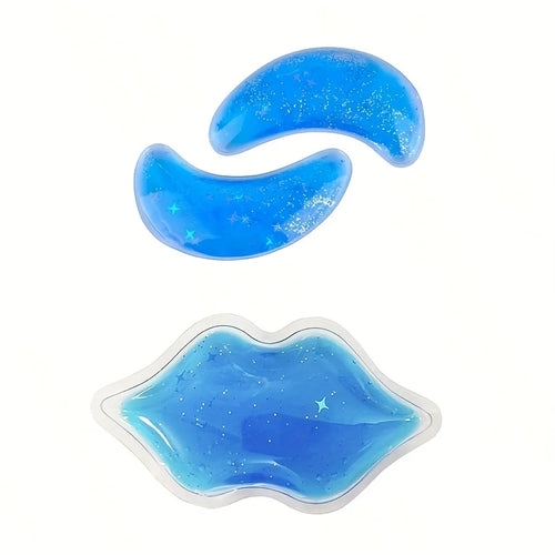 2-in-1 gel eye mask and lip cooling/heating patch. A reusable, multi-functional cooling patch suitable for face and lips.