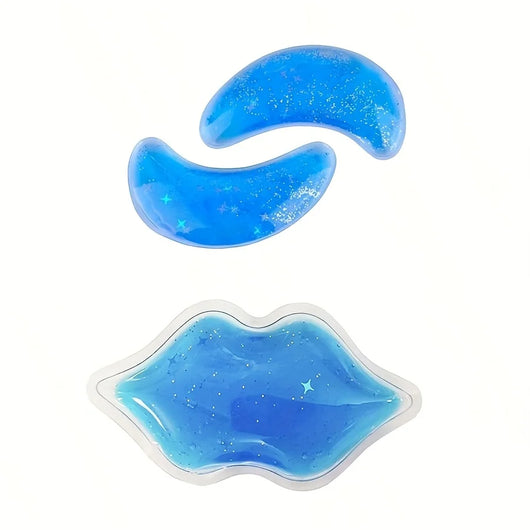 2-in-1 gel eye mask and lip cooling/heating patch. A reusable, multi-functional cooling patch suitable for face and lips.
