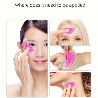 2-in-1 gel eye mask and lip cooling/heating patch. A reusable, multi-functional cooling patch suitable for face and lips.