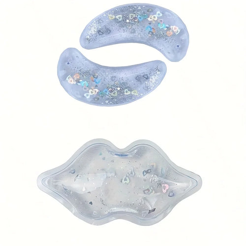 2-in-1 gel eye mask and lip cooling/heating patch. A reusable, multi-functional cooling patch suitable for face and lips.