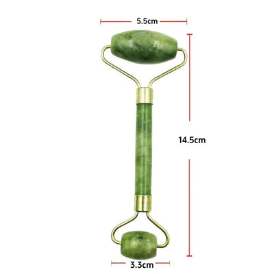 Natural jade roller massager, scraping board,foot massage roller,facial lifting and anti-wrinkle double-head scraping jade stone